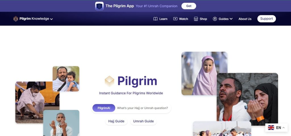 The Pilgrim islamic website example
