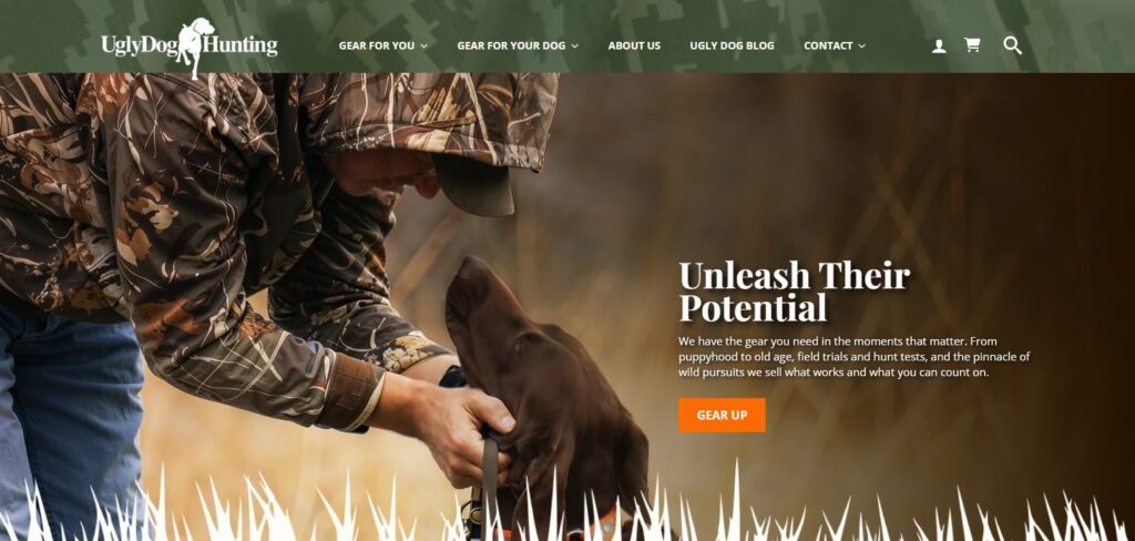 5. Ugly Dog Hunting: Hunting Gear eCommerce Store