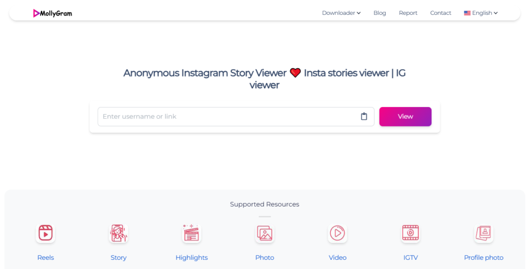 mollygram Anonymous Instagram Story Viewer Insta stories viewer